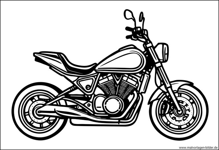 Motorrad Ausmalbild gratis
