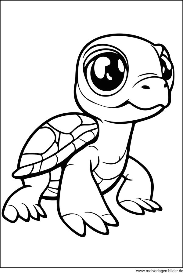 Schildkrötenbaby Ausmalbild