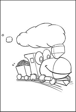 Dampflok Eisenbahn Ausmalbild