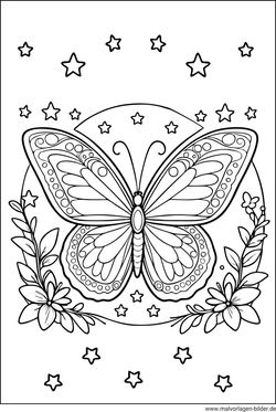 Ausmalbild Schmetterling kostenlos ausdrucken