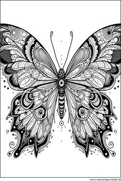 Mandala Ausmalbild Schmetterling Erwachsene