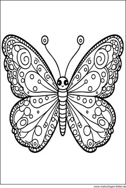 Schmetterling PDF Malvorlage