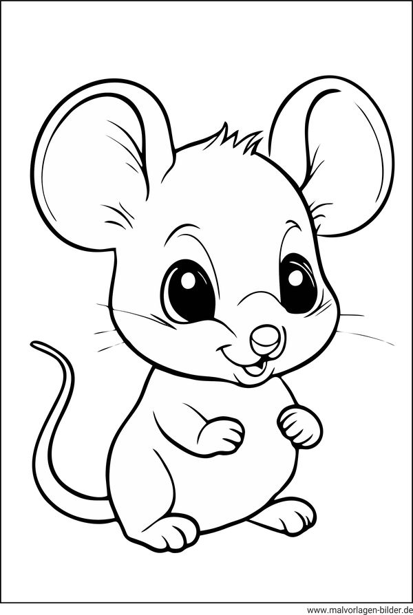 kleine Maus Tierbabys Ausmalbild